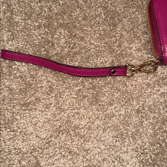 Michael Kors Fuchsia Wristlet with Gold Accents - Picture 6 of 7